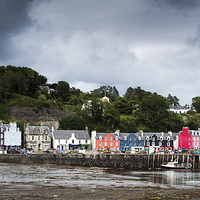 Buy canvas prints of  Dark clouds over Tobermory by Ian Young
