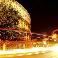 Buy canvas prints of Colosseum Light Trails by Peter Ready