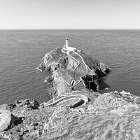 Buy canvas prints of South Stack in monochrome by Mark Godden
