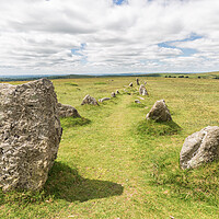Buy canvas prints of The Merrivale stone rows. by Mark Godden