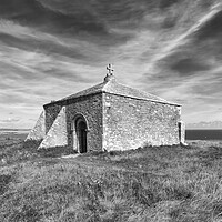 Buy canvas prints of The ancient chapel on St Aldhelm's Head by Mark Godden