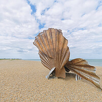 Buy canvas prints of The 'Scallop' on Aldeburgh Beach by Mark Godden