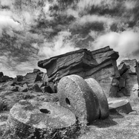 Buy canvas prints of  Millstones on Stanage Edge by Mark Godden