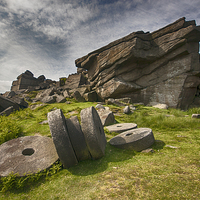 Buy canvas prints of  Millstones on Stanage Edge by Mark Godden