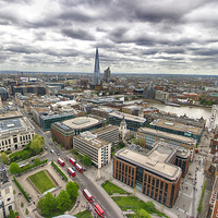 Buy canvas prints of  The Shard from St Paul's Dome by Mark Godden