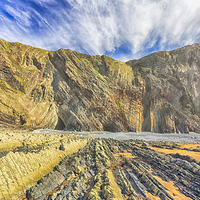 Buy canvas prints of  Dipping Strata by Mark Godden