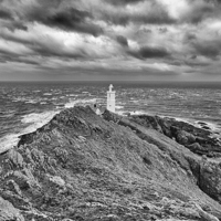 Buy canvas prints of  The desolate lighthouse at Start Point in south D by Mark Godden