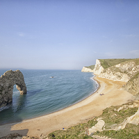 Buy canvas prints of  Durdle Door and Bat's Head. by Mark Godden