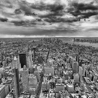 Buy canvas prints of Manhattan in monochrome.   by Mark Godden