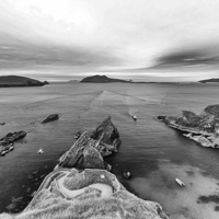 Buy canvas prints of Boats at Dunquin by Mark Godden