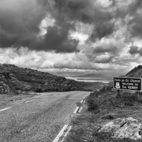 Buy canvas prints of Welcome to Kerry in mono.  by Mark Godden