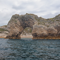Buy canvas prints of  Durdle Door from the sea.  by Mark Godden