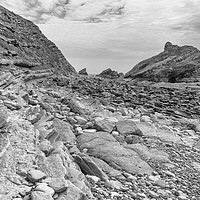 Buy canvas prints of Folded Limestone at Mupe on Dorset's Jurassic Coas by Mark Godden