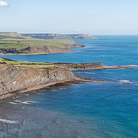 Buy canvas prints of View From Gad Cliff.  by Mark Godden