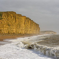 Buy canvas prints of East Cliff at West Bay. by Mark Godden