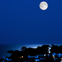 Buy canvas prints of  Blue Moon by Graham Thomas