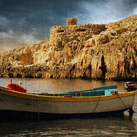 Buy canvas prints of  A Boat in Malta by Rich Wiltshire