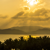 Buy canvas prints of  Sunrise View From Hotel, Nha Trang by Rich Wiltshire