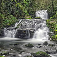 Buy canvas prints of Waterfall, Watersmeet, Exmoor  by Rich Wiltshire