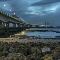 Buy canvas prints of  Second Severn Crossing, Avon by Rich Wiltshire