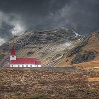 Buy canvas prints of Vik Church by Rich Wiltshire