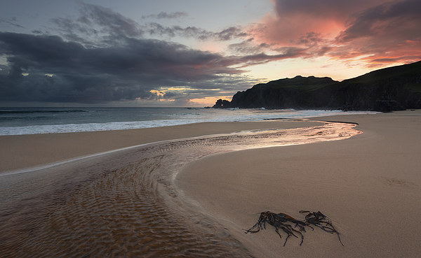  Dhail Mor, Isle of Lewis, sunset Framed Print by Scott Robertson