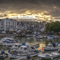 Buy canvas prints of  Evening Moorings by Ray Abrahams
