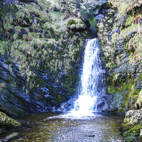 Buy canvas prints of  The Fairytale glen of Pistyll Rhaeadr Waterfall by Judith Lightfoot