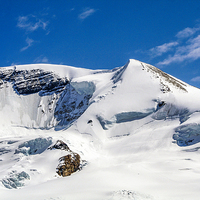 Buy canvas prints of Snowy Mountain Peaks Canada  by Judith Lightfoot