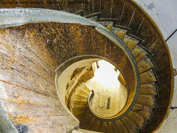 Spiral staircase at Upnor Castle  Picture Board by Judith Lightfoot