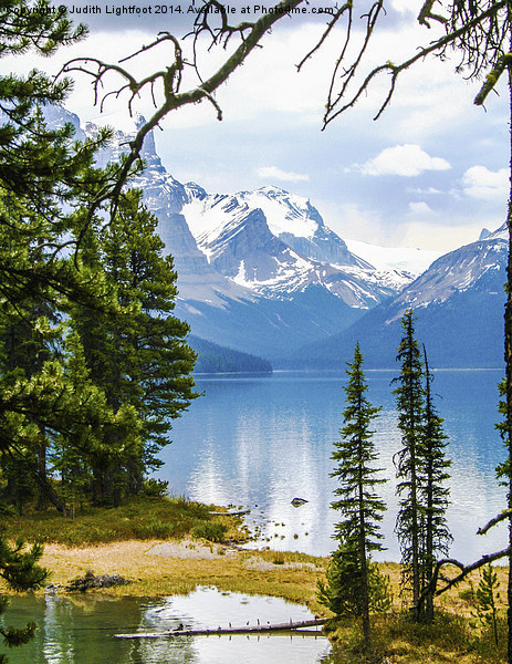 The Maligne Lake Canada  Picture Board by Judith Lightfoot