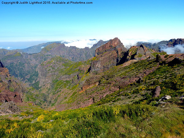 The bubbling Cauldron Pico Do Arieiro Madeira x2.  Picture Board by Judith Lightfoot
