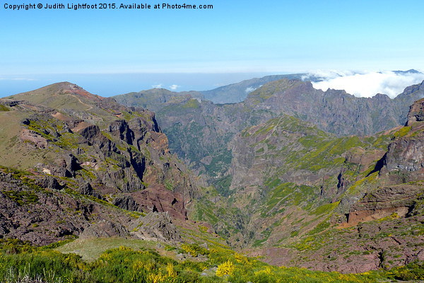 The bubbling Cauldron Pico Do Arieiro Madeira x3. Picture Board by Judith Lightfoot