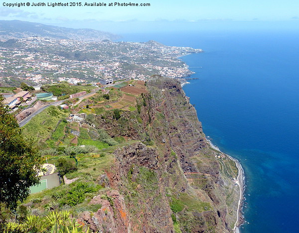 Overview of Funchal coastline from above  Picture Board by Judith Lightfoot