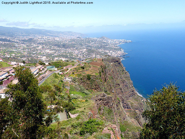 Overview of Funchal coastline from above x2 Picture Board by Judith Lightfoot