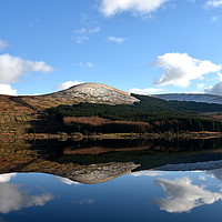 Buy canvas prints of Reflections on Loch Doon Scotland by Judith Lightfoot