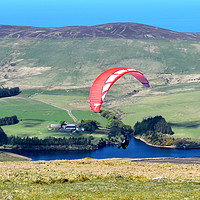 Buy canvas prints of PARAGLIDING OFF SNAEFEL by Judith Lightfoot