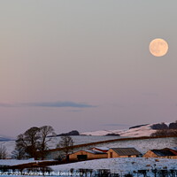 Buy canvas prints of FULL MOON OVER CROCKETFORD by Judith Lightfoot