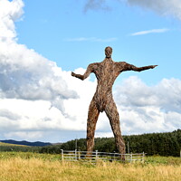 Buy canvas prints of THE WICKER MAN STATUE SCOTLAND by Judith Lightfoot