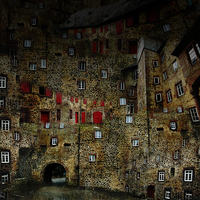 Buy canvas prints of   Stone Castle Reflection by Florin Birjoveanu