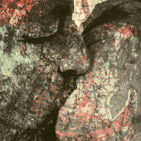 Buy canvas prints of  Graffiti Kiss Gray by Florin Birjoveanu