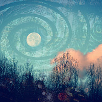 Buy canvas prints of Moon Swirled by Florin Birjoveanu