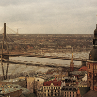 Buy canvas prints of  Riga from above by Iveta S