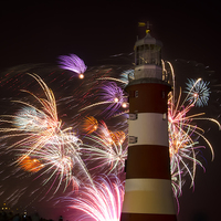 Buy canvas prints of  Smeatons Fireworks by Richard Taylor