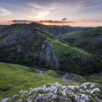 Buy canvas prints of  Dovedale Sunset by John Cropper