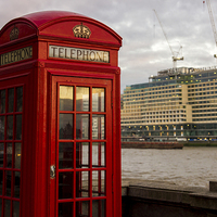 Buy canvas prints of  Red Telephone Booth by Patrycja Polechonska