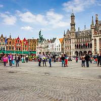 Buy canvas prints of Bruges Market Square by Patrycja Polechonska