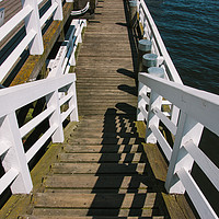 Buy canvas prints of Pier Stairs by Patrycja Polechonska