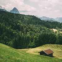 Buy canvas prints of German Alps Summer Landscape by Patrycja Polechonska