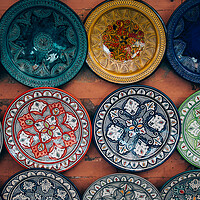 Buy canvas prints of Moroccan Plates by Patrycja Polechonska